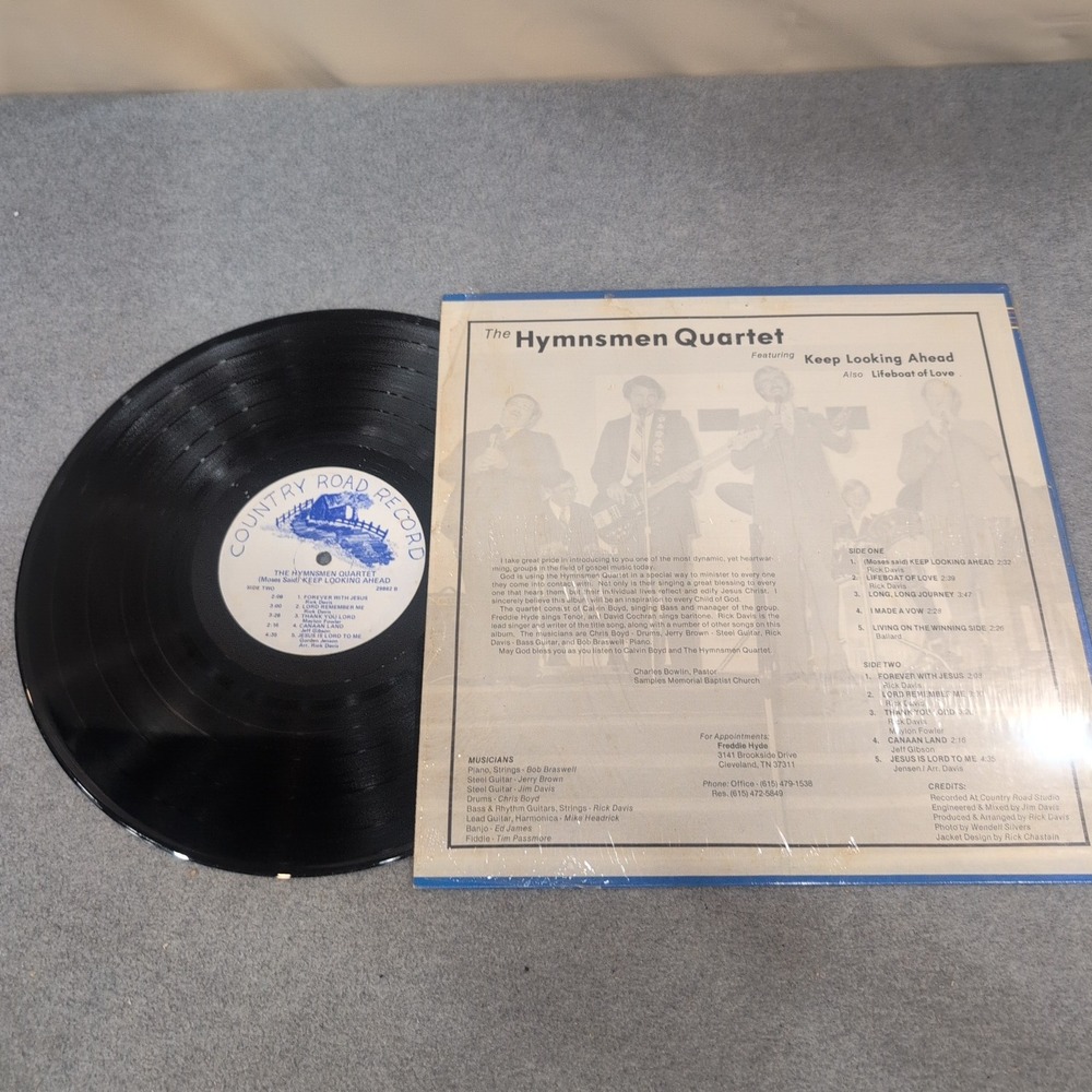 The Hymnsmen Quartet Keep Looking Ahead Southern Gospel Vinyl LP Record 29882 - Picture 2 of 2